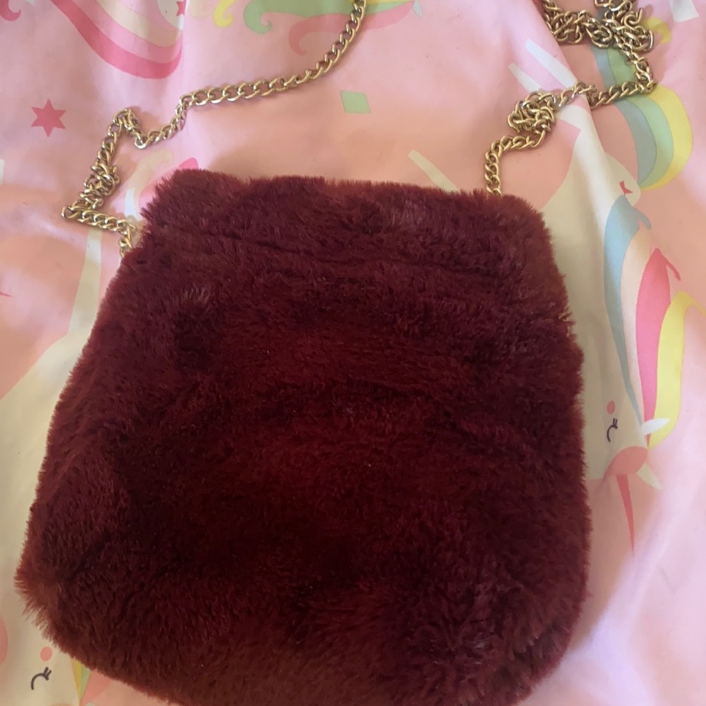 Kid fur purse